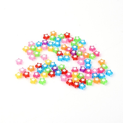 Acrylic Beads OACR-WH0006-06-1