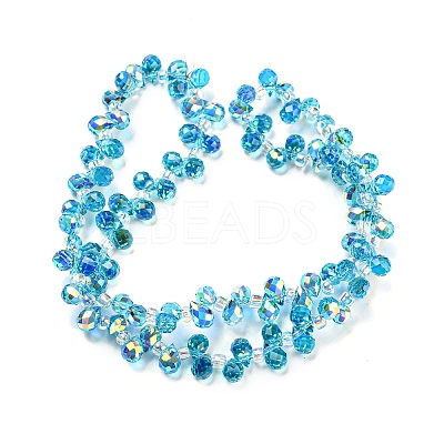 Electroplate Transparent Glass Beads Strands EGLA-P052-01A-AB03-1