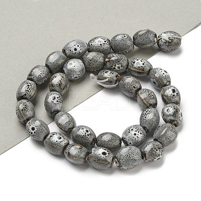 Handmade Porcelain Beads Strands PORC-B002-09-1