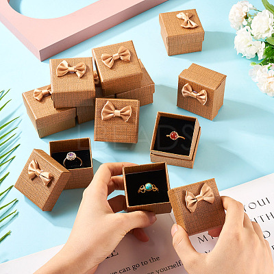 Square Cardboard Paper Ring Gift Storage Boxes CON-TAC0001-17E-1