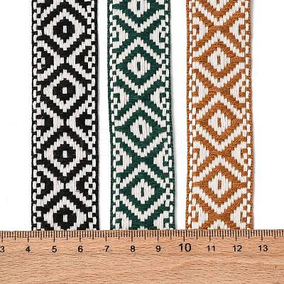 15 Yards 3 Colors Nylon Rhombus Jacquard Ribbon OCOR-WR0001-60-1