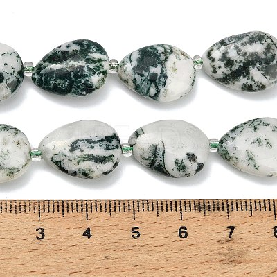 Natural Tree Agate Beads Strands G-NH0068-01-1