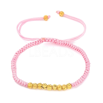 Polyester Cord Braided Bead Bracelets for Women BJEW-L698-01G-12-1