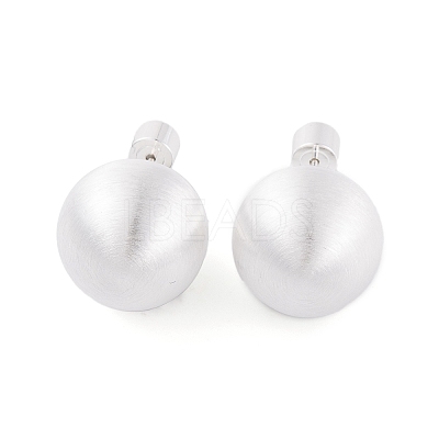 Round Ball Drawbench Brass Ear False Plugs for Women LS-EJEW-G391-24A-S-1