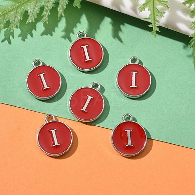 Platinum Plated Alloy Enamel Charms ENAM-S118-03I-P-1