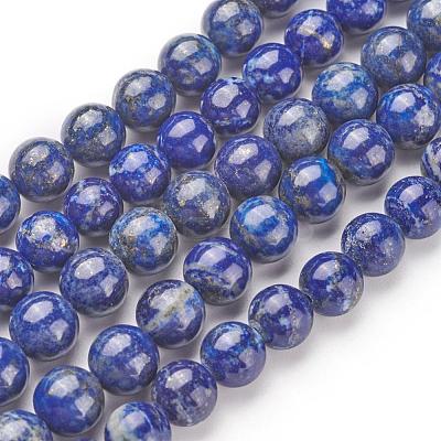 Natural Lapis Lazuli Bead Strands G-G953-02-8mm-1