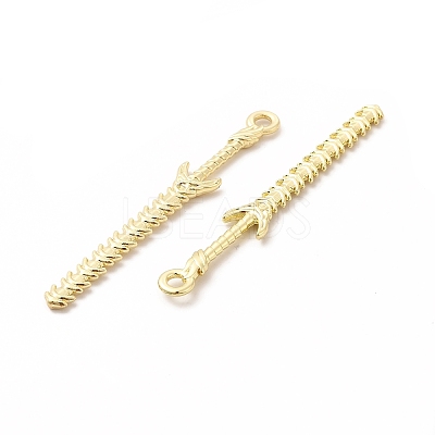 Rack Plating Alloy Big Pendants PALLOY-E025-13G-1