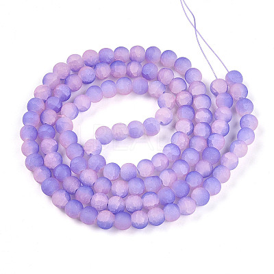 Crackle Glass Beads Strands GLAA-N009-8mm-08-1
