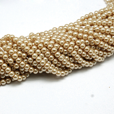 Eco-Friendly  Dyed Glass Pearl Round Bead Strands X-HY-A002-8mm-RB019-1