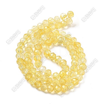Crack Glass Beads Strands GLAA-M049-01L-1