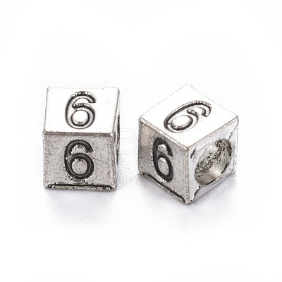 Alloy European Beads PALLOY-WH0065-52F-1