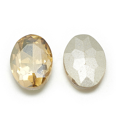 Pointed Back Glass Rhinestone Cabochons RGLA-T080-6x8mm-06-1