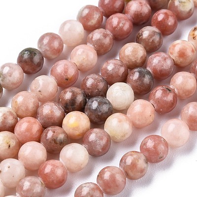 Natural Plum Blossom Jasper Beads Strands G-A163-02-4mm-1