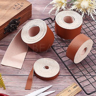 PU Leather Fabric Plain Lychee Fabric AJEW-WH0034-89C-03-1