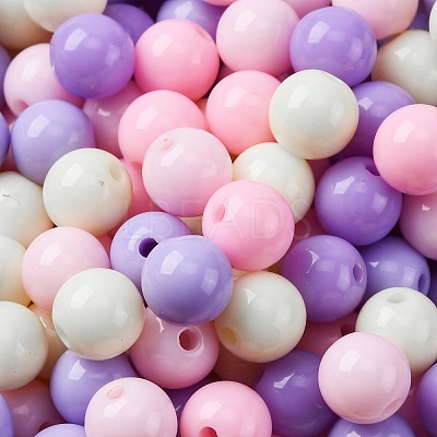 Opaque Acrylic Beads SACR-Q004-02N-1
