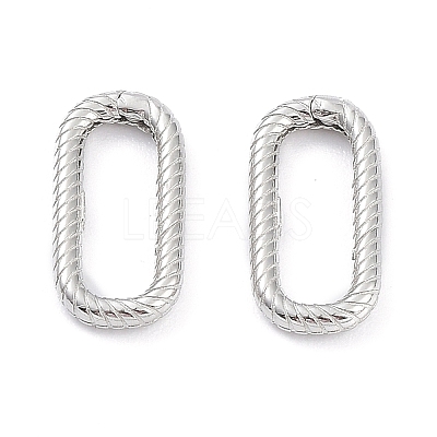 Anti-Tarnish Rhodium Plated 925 Sterling Silver Spring Gate Rings STER-K173-18P-1