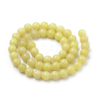 Natural Lemon Jade Beads Strands G-S259-46-4mm-1