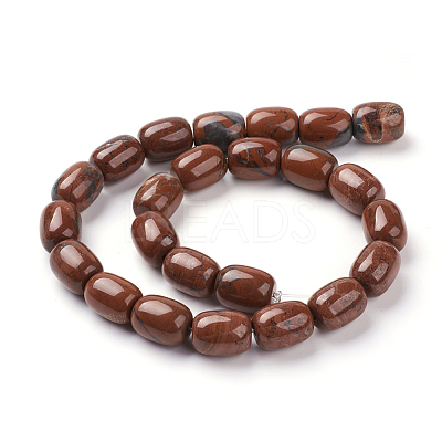 Natural Red Jasper Beads Strands G-G731-24-18x13mm-1