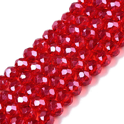 Electroplate Glass Beads Strands EGLA-A044-T4mm-A01-1