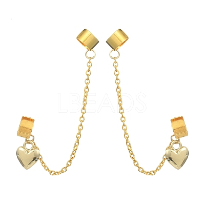Brass Cuff Earrings EJEW-JE05407-01-1