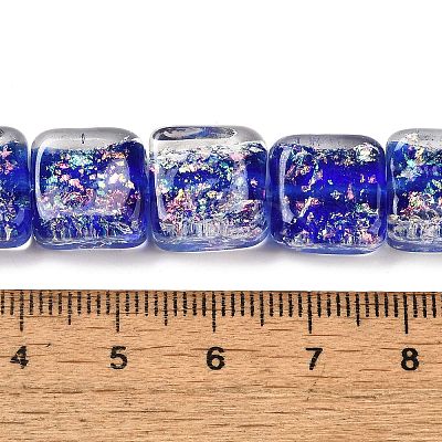 Handmade Dichroic Foil Glass Beads Strands DICH-U001-07C-1