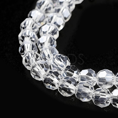 Electroplate Transparent Glass Beads Strands EGLA-A035-T4mm-A19-1