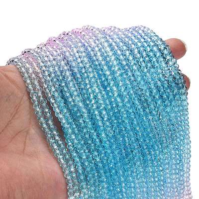 Transparent Painted Glass Beads Strands LS-DGLA-A034-T4mm-A22-1