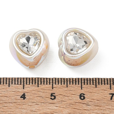Baking Painted Acrylic & Rhinestone Beads RB-CBA19D7-02C-1
