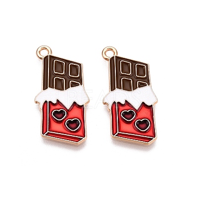 Valentine's Day Theme Alloy Enamel Pendants X-ENAM-T020-50B-01-1