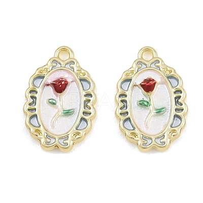 Alloy & Enamel & Resin Pendants RE-CBA415D-33G-1