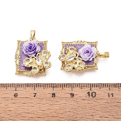 Brass Enamel Pendants KK-SZC0009-12G-02-1