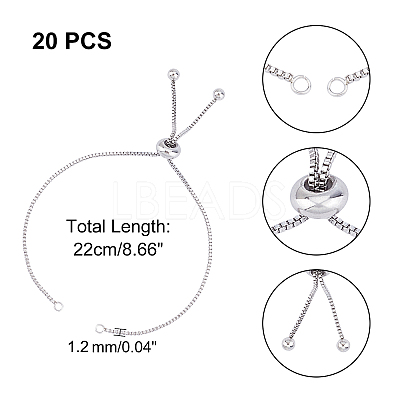 Tarnish Resistant 304 Stainless steel Chain Bracelet Making STAS-F118-P-1