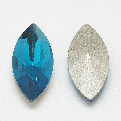 Pointed Back Glass Rhinestone Cabochons RGLA-T083-5x10mm-14-1