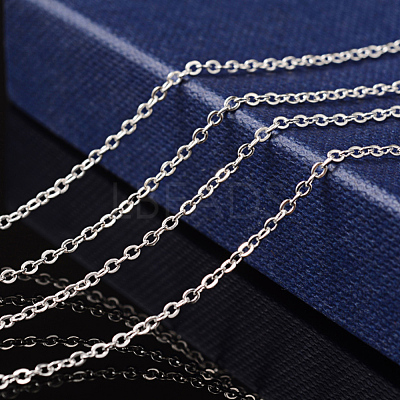 Brass Cable Chain Necklace SW028-S-1