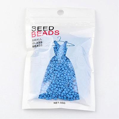 8/0 3mm Baking Paint Glass Seed Beads Loose Spacer Beads X-SEED-S002-K17-1