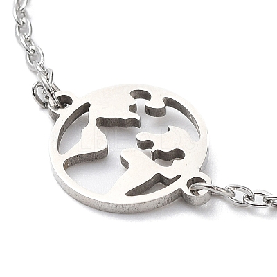 Tarnish Resistant 201 Stainless Steel Link Bracelets with Cable Chains BJEW-P297-01P-C-1