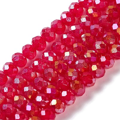 Baking Electroplate Glass Beads Strands DGLA-A039-J10mm-B21-1
