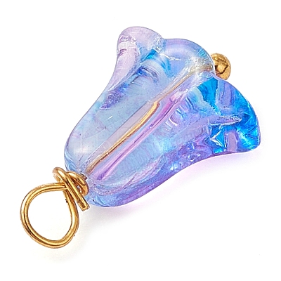 20Pcs Glass Beads Pendants PALLOY-JF03103-1