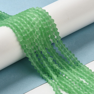 Imitate Austrian Crystal Frosted Glass Beads Strands LS-GLAA-F029-TM4mm-B24-1