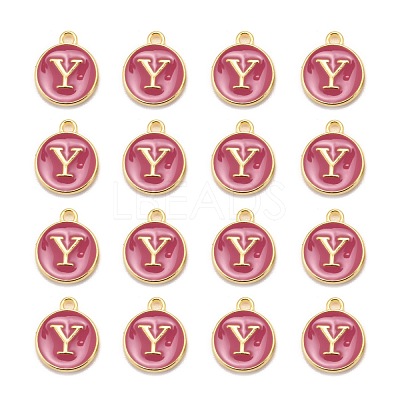 Golden Plated Alloy Enamel Charms X-ENAM-S118-08Y-1
