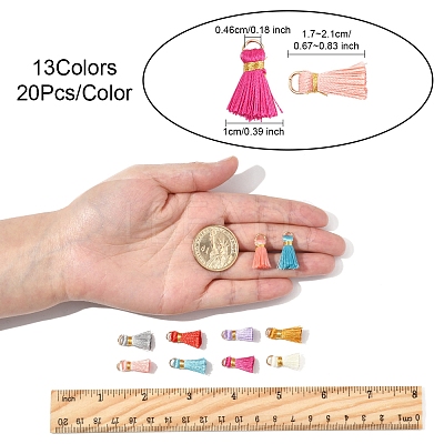 20Pcs Handmade Polycotton(Polyester Cotton) Tassel Decorations FIND-FS0003-27K-1