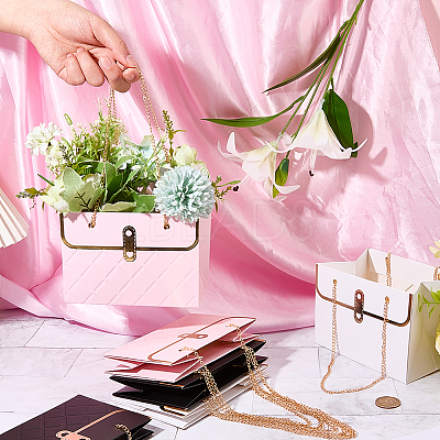 6 Sets 3 Colors Paper Storage Tote Bags ABAG-CP0001-33-1