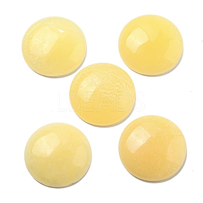 Natural Yellow Jade Cabochons G-C115-02B-31-1