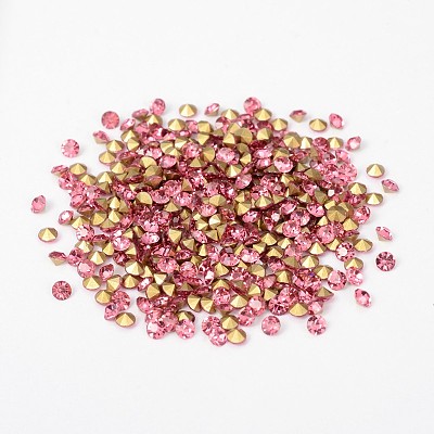 Back Plated Grade A Diamond Glass Pointed Rhinestone RGLA-SS22-024-1