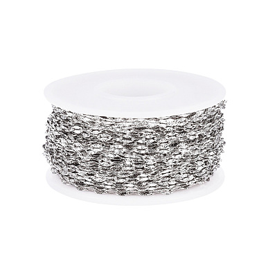 Non-Tarnish 304 Stainless Steel Textured Cable Chains CHS-D004-02P-1