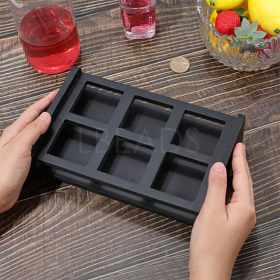2Pcs Wood Wine Glass Organizer Holder ODIS-WR0001-19-1