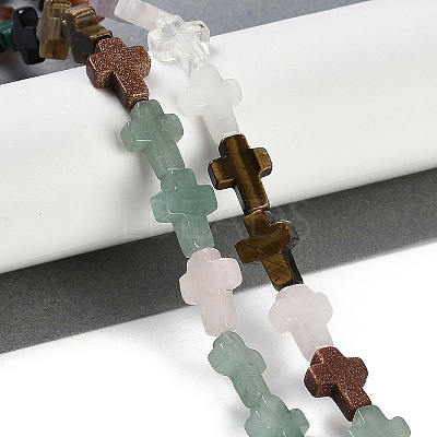 Natural & Synthetic Mixed Gemstone Beads Strands G-I369-A26-02-1