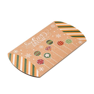 Christmas Theme Cardboard Candy Pillow Boxes CON-G017-02J-1