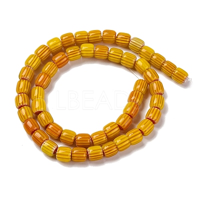 Handmade Lampwork Chevron Beads Strands LAMP-K041-01B-10-1