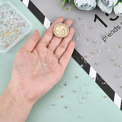 120Pcs 4 Color Eco-Friendly Plastic Earring Hooks STAS-DC0004-39-1